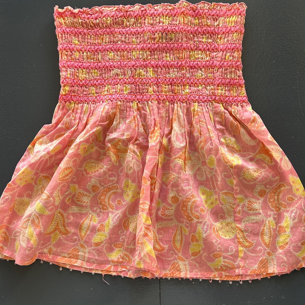 Tibi Floral Beaded Mini Skirt